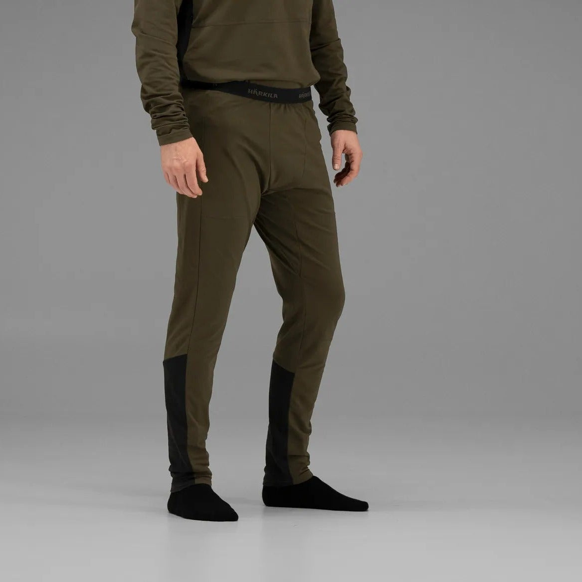 Härkila - Heat USB-C Lange Underbukser // Willow Green / Sort