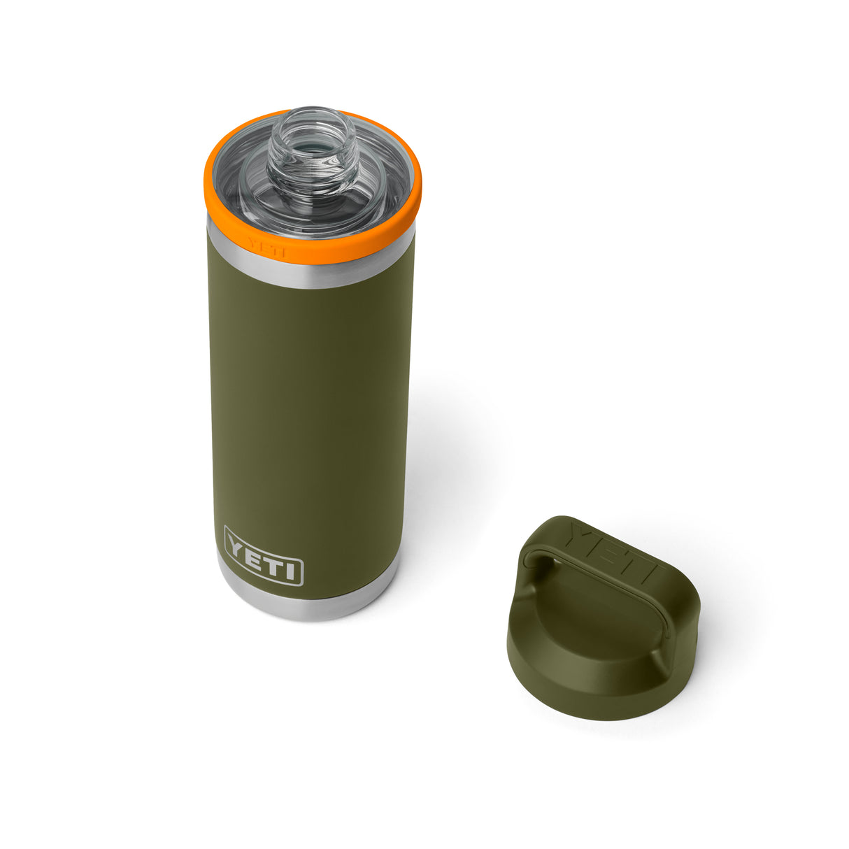 YETI - Rambler Chug Termoflaske 532 ml // Olivengrøn / King Crab Orange