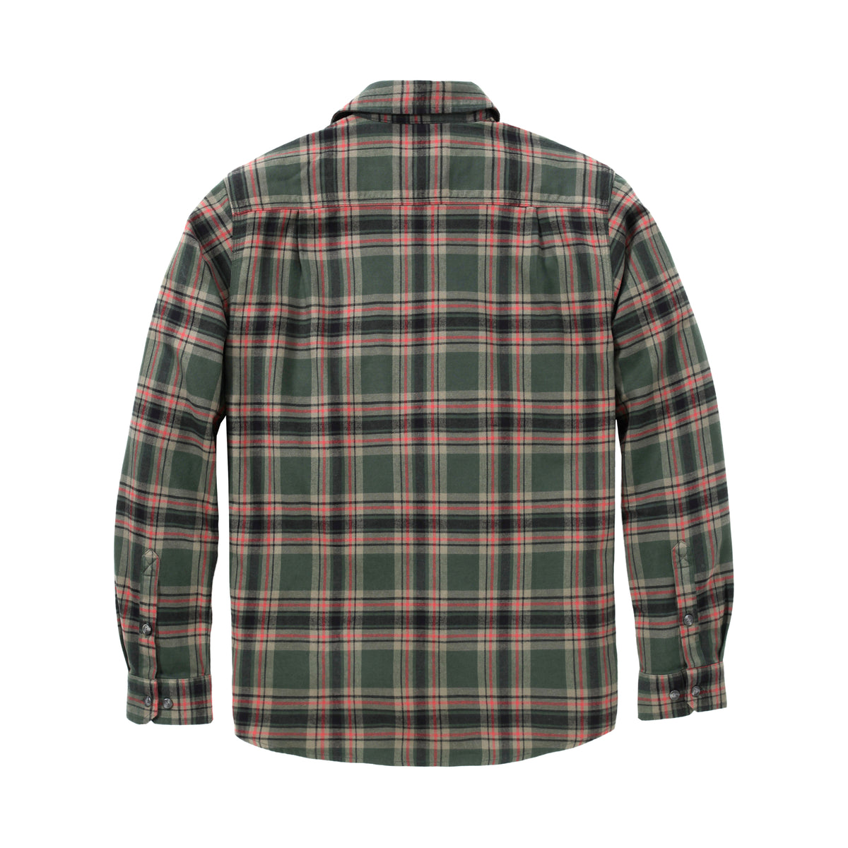Carhartt - Langærmet Flannel Skjorte // Forestry Green / Amber Terrain