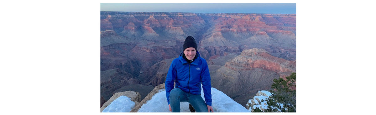 Vores medarbejder Andreas ved Grand Canyon i hans Hanwag Lhasa II  vandrestøvler