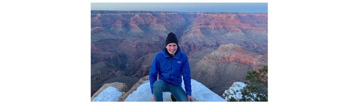 Vores medarbejder Andreas ved Grand Canyon i hans Hanwag Lhasa II  vandrestøvler