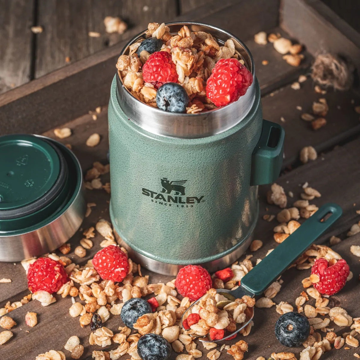 Stanley - Legendary Food Jar + Spork 0,40L // Hammertone Green