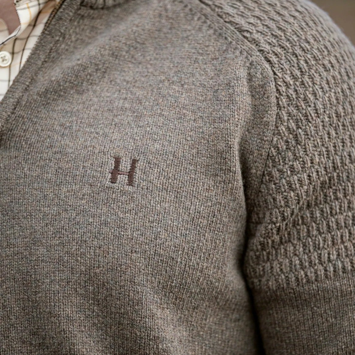 Härkila - Vincent Merino Half Zip Pullover // Dark sand