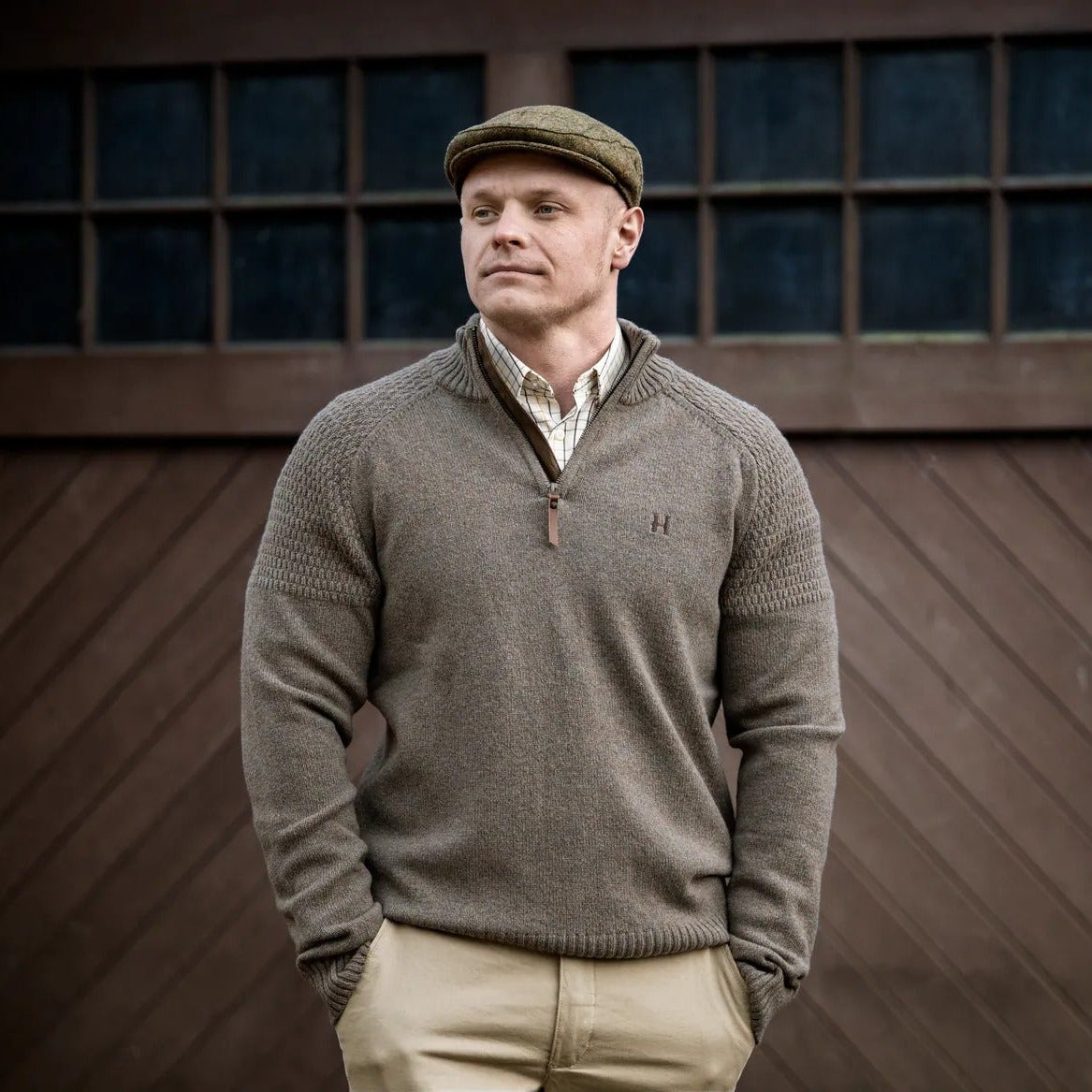 Härkila - Vincent Merino Half Zip Pullover // Dark sand