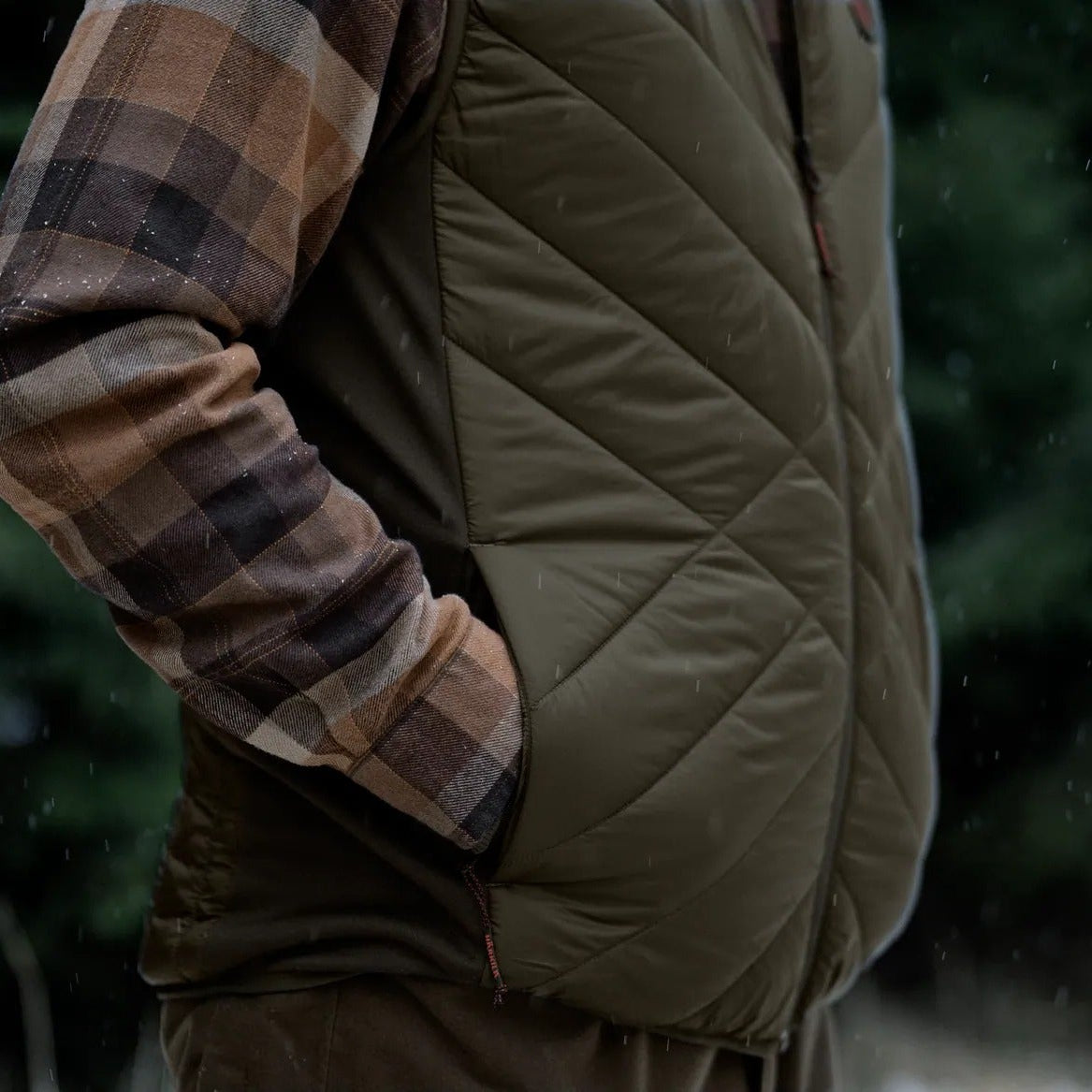 Härkila - Heat Insulated Vest // Willow Green / Shadow brown