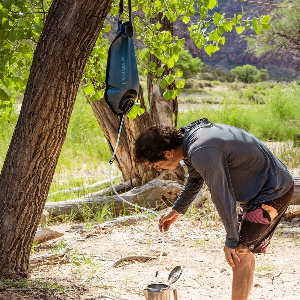 LifeStraw - Peak Series Gravity Vandfilter System 8L + 8L // Dark Mountain Gray