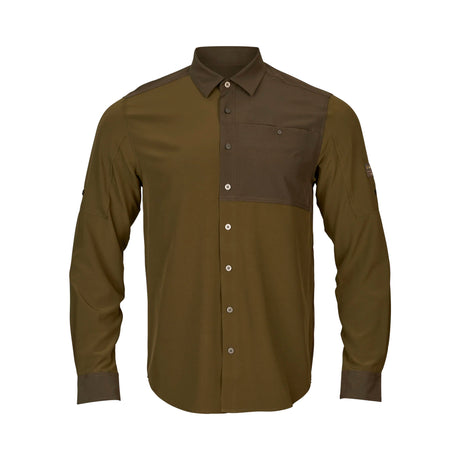 Logmar letvægts L/S-skjorte // Dark Olive/Willow Green fra Härkila - billede nr. 1 hos GrejFreak.dk