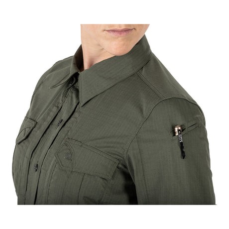 5.11 - Stryke Langærmet Dame Skjorte // TDU Green (190) fra 5.11 - billede nr. 3 hos GrejFreak.dk