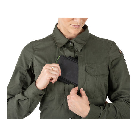 5.11 - Stryke Langærmet Dame Skjorte // TDU Green (190) fra 5.11 - billede nr. 4 hos GrejFreak.dk