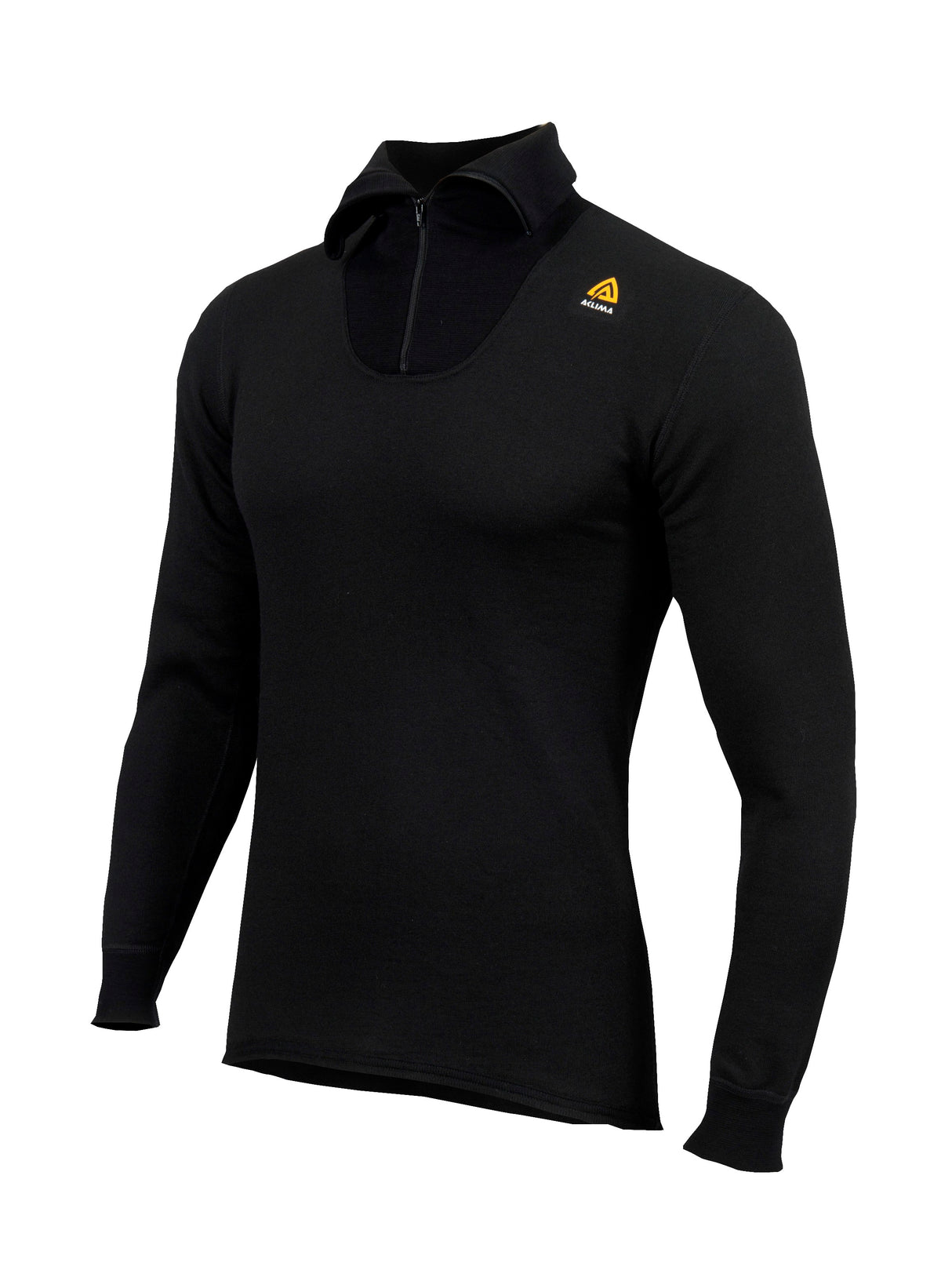 Aclima - HotWool 230g Unisex Polo // Sort fra Aclima - billede nr. 1 hos GrejFreak.dk