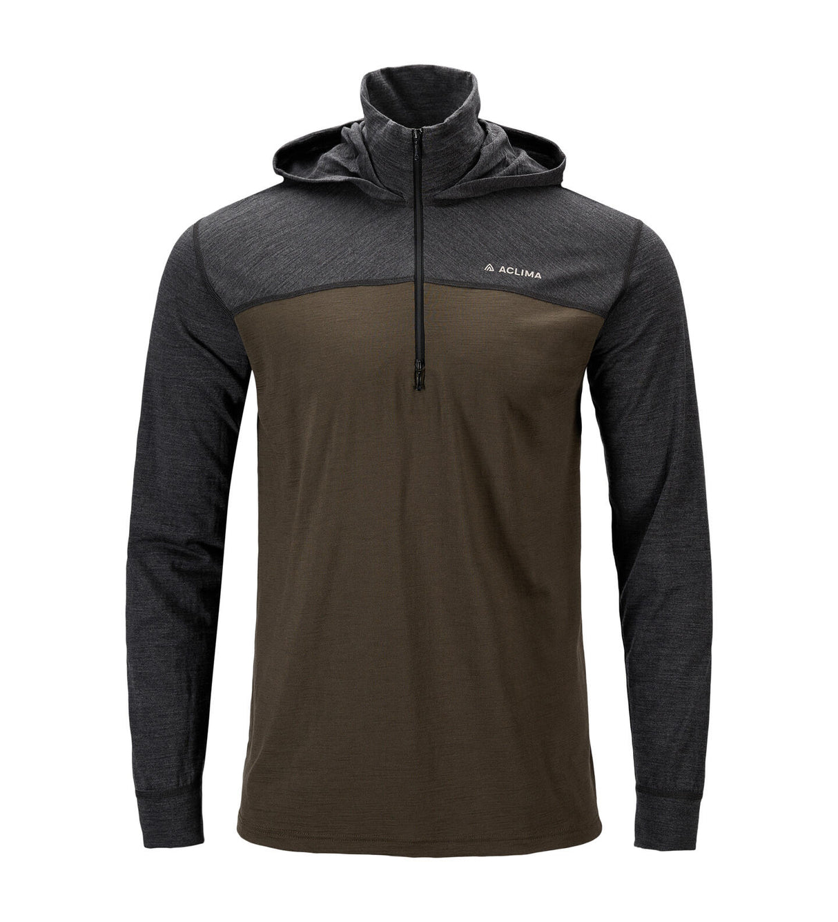 Aclima - LightWool 180 Herre Hoodie // Tarmac/Marengo fra Aclima - billede nr. 1 hos GrejFreak.dk