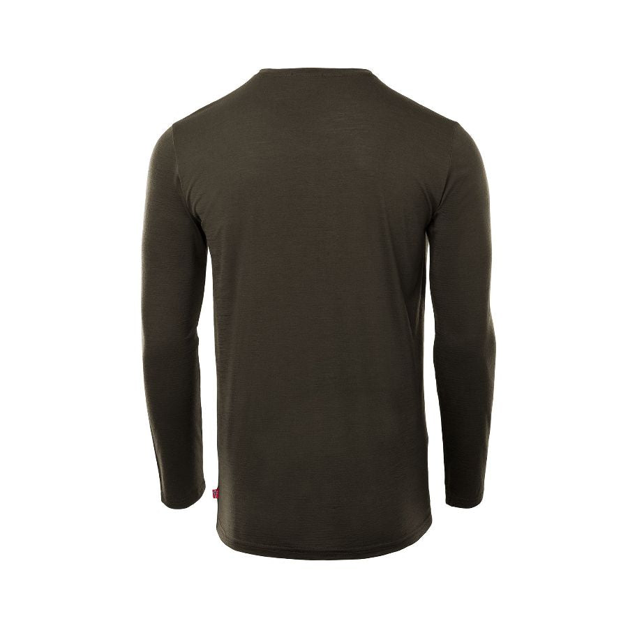 Aclima - LightWool 180g Langærmet Herre Uldtrøje // Tarmac fra Aclima - billede nr. 2 hos GrejFreak.dk