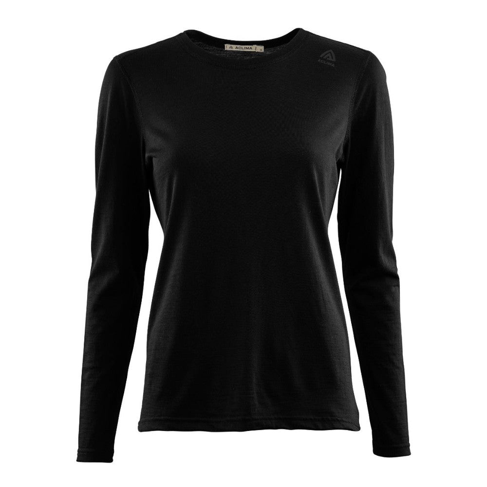 Aclima - LightWool Undershirt Langærmet Dame Trøje // Sort fra Aclima - billede nr. 1 hos GrejFreak.dk