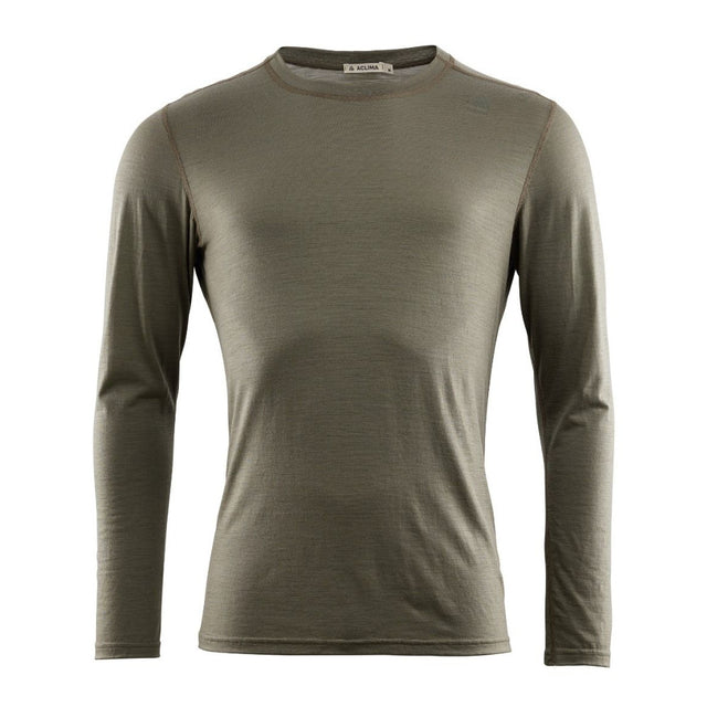 Aclima - LightWool Undershirt Langærmet Herre Trøje // Grøn fra Aclima - billede nr. 1 hos GrejFreak.dk