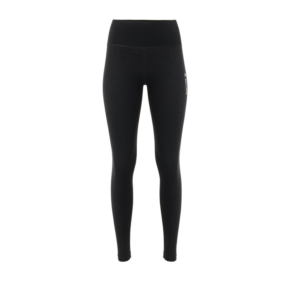 Aclima - WarmWool 200g Dame Højtaljede Lange Underbukser // Sort fra Aclima - billede nr. 1 hos GrejFreak.dk