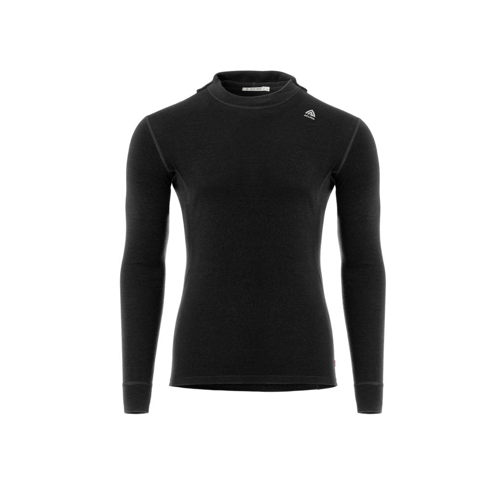 Aclima - WarmWool 200g Herre Hoodsweater V2 // Sort fra Aclima - billede nr. 1 hos GrejFreak.dk