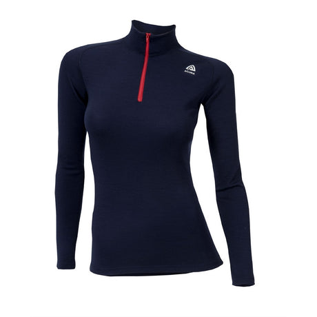Aclima - WarmWool Dame Mock Neck m. Lynlås // Mørkeblå fra Aclima - billede nr. 1 hos GrejFreak.dk