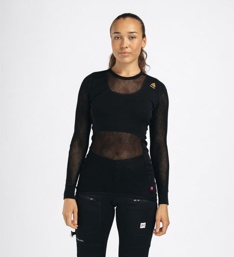 Aclima - WoolNet 120g Dame Crew Neck Uldtrøje // Sort fra Aclima - billede nr. 7 hos GrejFreak.dk
