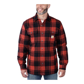 Carhartt - Flannel Sherpa-Lined Skjorte // Rød Okker fra Carhartt - billede nr. 1 hos GrejFreak.dk