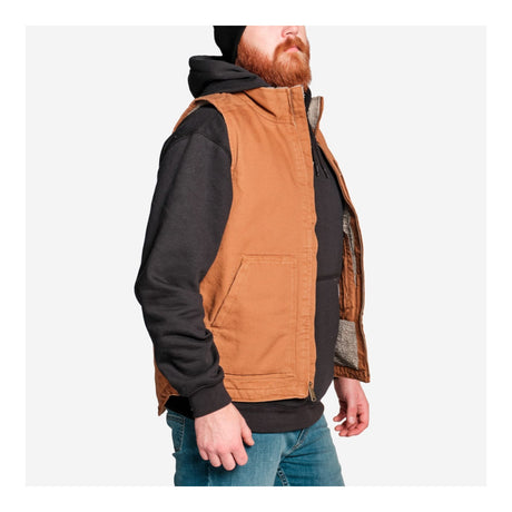 Carhartt - Washed Duck Lined Mock Neck Vest // Brun fra Carhartt - billede nr. 5 hos GrejFreak.dk