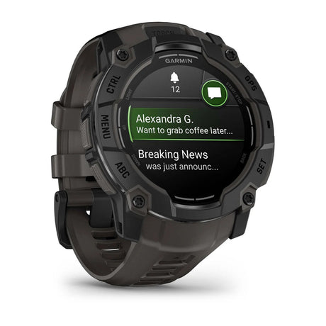 Garmin - Instinct 3 Amoled 50 mm Smartwatch // Sort/Charcoal fra Garmin - billede nr. 3 hos GrejFreak.dk
