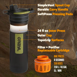 Grayl - Geopress Flaske Med Vandrensefilter 710ml // Sort Camo fra Grayl - billede nr. 6 hos GrejFreak.dk