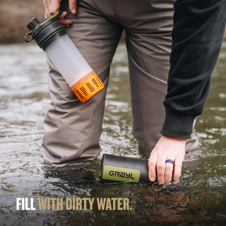 Grayl - Geopress Flaske Med Vandrensefilter 710ml // Sort Camo fra Grayl - billede nr. 7 hos GrejFreak.dk