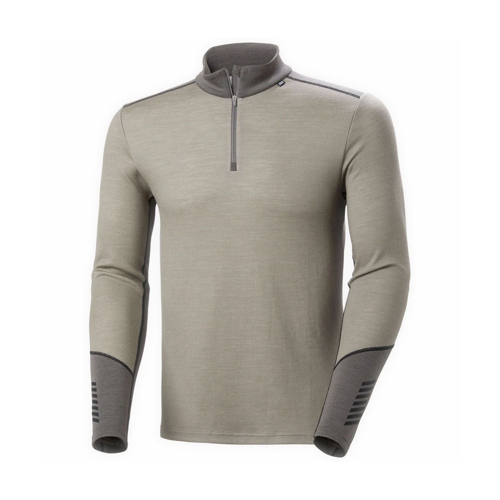 Helly Hansen - Lifa Merino 1/2 Zip Herre Undertrøje // Grå fra Helly Hansen - billede nr. 1 hos GrejFreak.dk