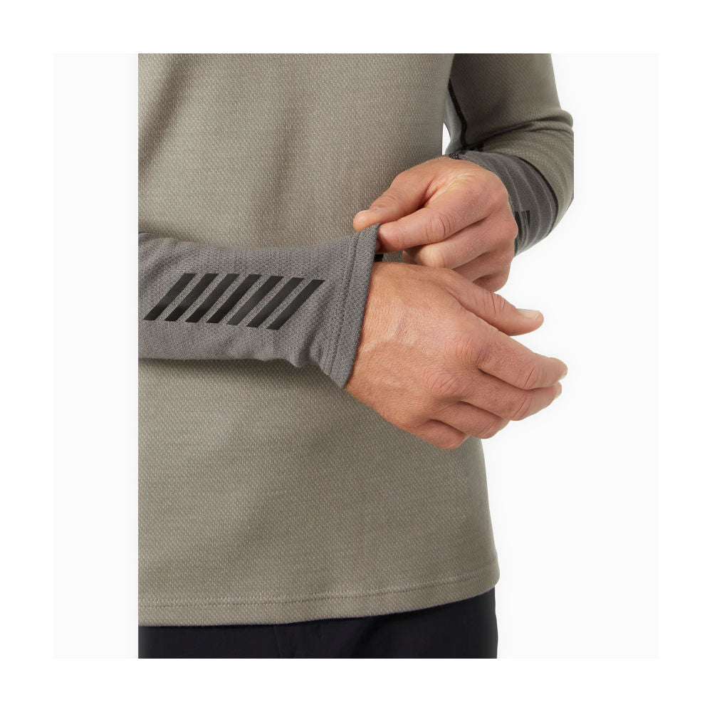 Helly Hansen - Lifa Merino 1/2 Zip Herre Undertrøje // Grå fra Helly Hansen - billede nr. 5 hos GrejFreak.dk