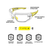 Mechanix Wear - Type X Smoke Briller (Mørkt Glas) fra Mechanix Wear - billede nr. 5 hos GrejFreak.dk