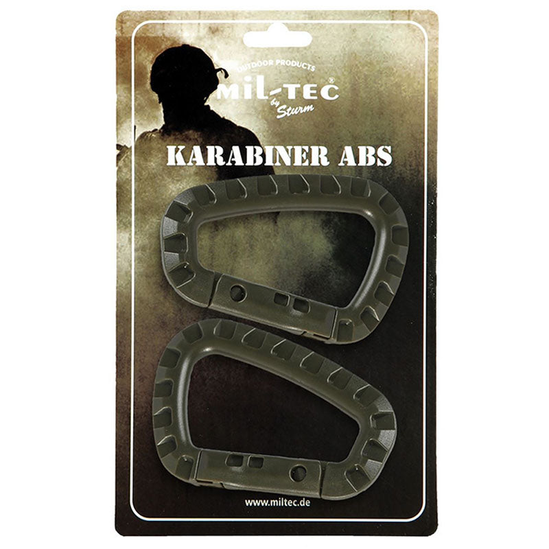Mil-Tec - ABS Karabin (2-pak) // Olivengrøn fra Mil-Tec - billede nr. 1 hos GrejFreak.dk