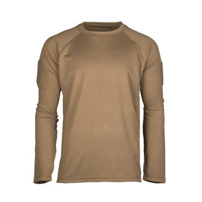 Mil-Tec - Tactical Quick Dry Langærmet T-Shirt // Mørk Sand / Coyote fra Mil-Tec - billede nr. 1 hos GrejFreak.dk