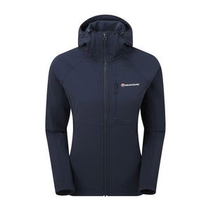 Montane - Krypton Dame Softshell Hoodie // Eclipse Blue fra Montane - billede nr. 1 hos GrejFreak.dk