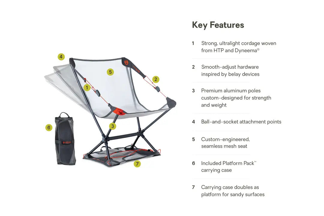 NEMO - Moonlite Elite Reclining Camping Stol // Goodnight Gray fra Nemo - billede nr. 3 hos GrejFreak.dk