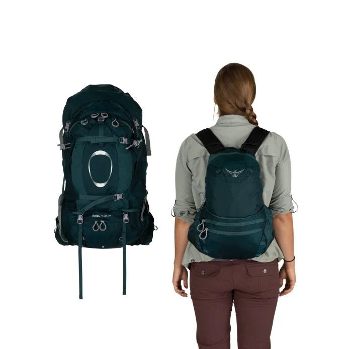 Osprey - Ariel Plus 70L Dame Rygsæk // Sort fra Osprey - billede nr. 5 hos GrejFreak.dk