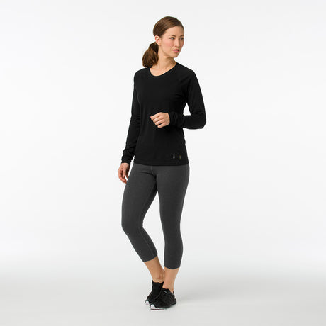 Smartwool - Merino Classic All-Season Langærmet Dame T-shirt Sort fra Smartwool - billede nr. 2 hos GrejFreak.dk