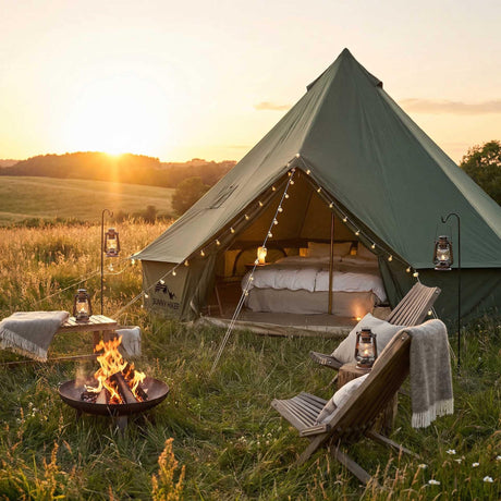 Sunny Hiker - Bomuld Large 10-personers Klokketelt // Grøn fra Sunny Hiker - billede nr. 2 hos GrejFreak.dk