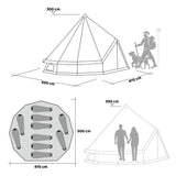 Sunny Hiker - Bomuld Large 10-personers Klokketelt // Beige fra Sunny Hiker - billede nr. 16 hos GrejFreak.dk