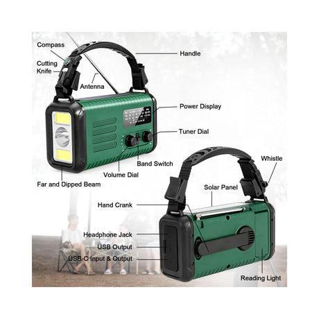 Sunny Hiker - Nødradio m. Powerbank 20.000 mAh fra Sunny Hiker - billede nr. 9 hos GrejFreak.dk