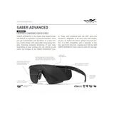 Wiley X - Saber Advanced Ballistiske Briller - 3 Linser - Grå/Klar/Orange fra Wiley X - billede nr. 4 hos GrejFreak.dk