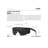 Wiley X - Saber Advanced Ballistiske Briller Grå/Orange - 2 Linser fra Wiley X - billede nr. 3 hos GrejFreak.dk