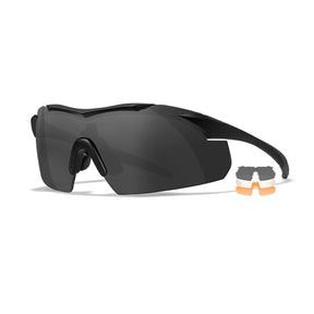 Wiley x - VAPOR COMM 2,5 mm Ballistiske Briller Sort Stel - 3 Linser Grå/Klar/Orange fra Wiley X - billede nr. 1 hos GrejFreak.dk