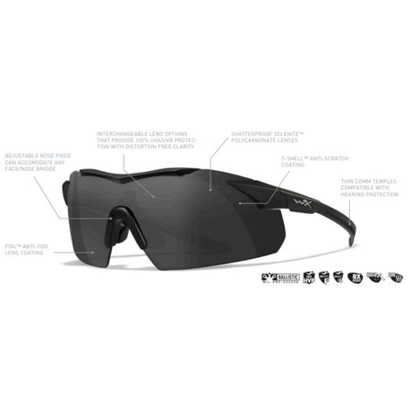 Wiley X - VAPOR COMM 2.5 Sandfarvet - 3 linser fra Wiley X - billede nr. 12 hos GrejFreak.dk