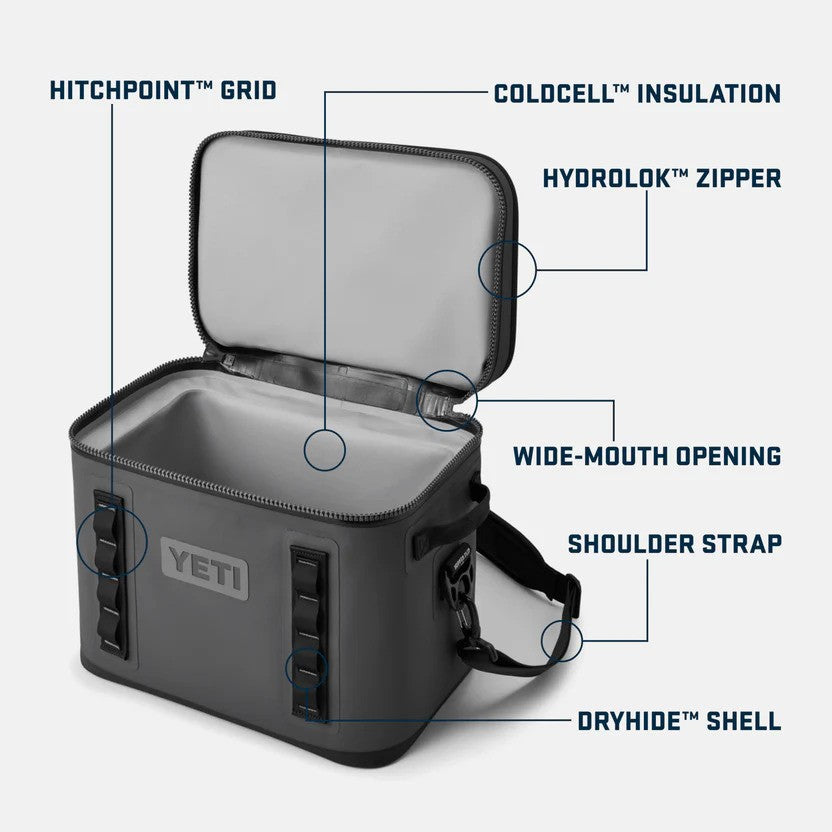 YETI - Hopper Flip Soft Køletaske 18L // Grå fra YETI - billede nr. 6 hos GrejFreak.dk