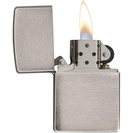 Zippo - Brushed Chrome Lighter fra Zippo - billede nr. 3 hos GrejFreak.dk