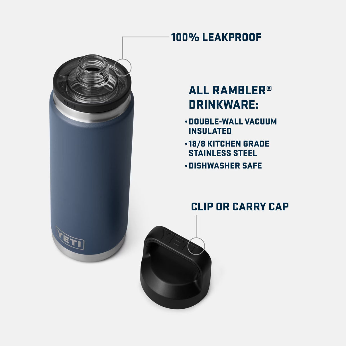 YETI - Rambler Chug Flaske 769 ml // Black Forest Green fra YETI - billede nr. 5 hos GrejFreak.dk