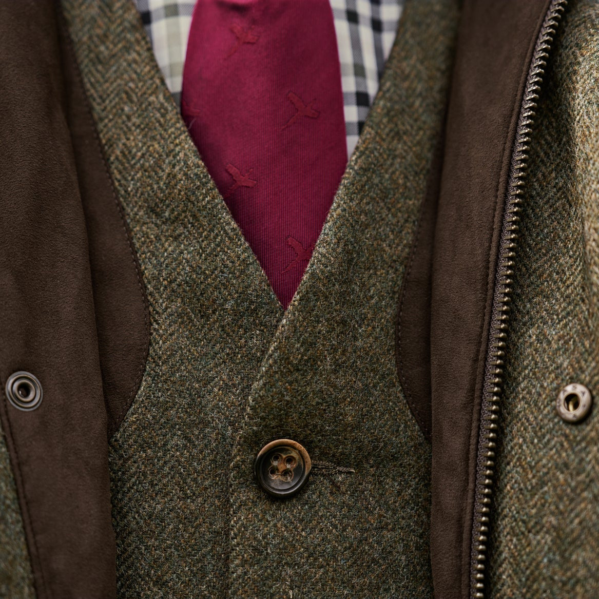Härkila - Kenmore Skydevest // Forest Green / Herringbone fra Härkila - billede nr. 3 hos GrejFreak.dk