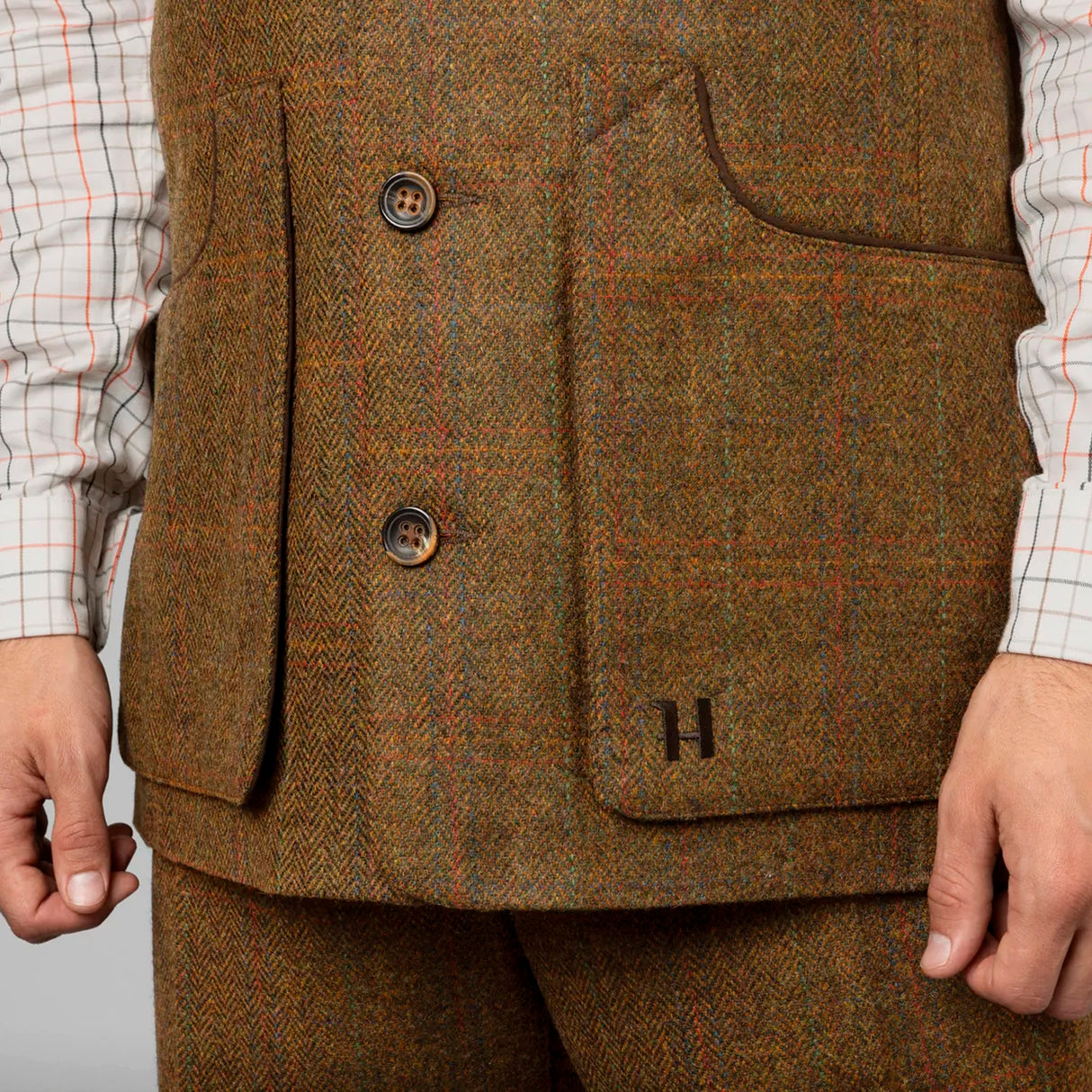 Härkila - Kenmore Skydevest // Forest Green/ Herringbone fra Härkila - billede nr. 5 hos GrejFreak.dk