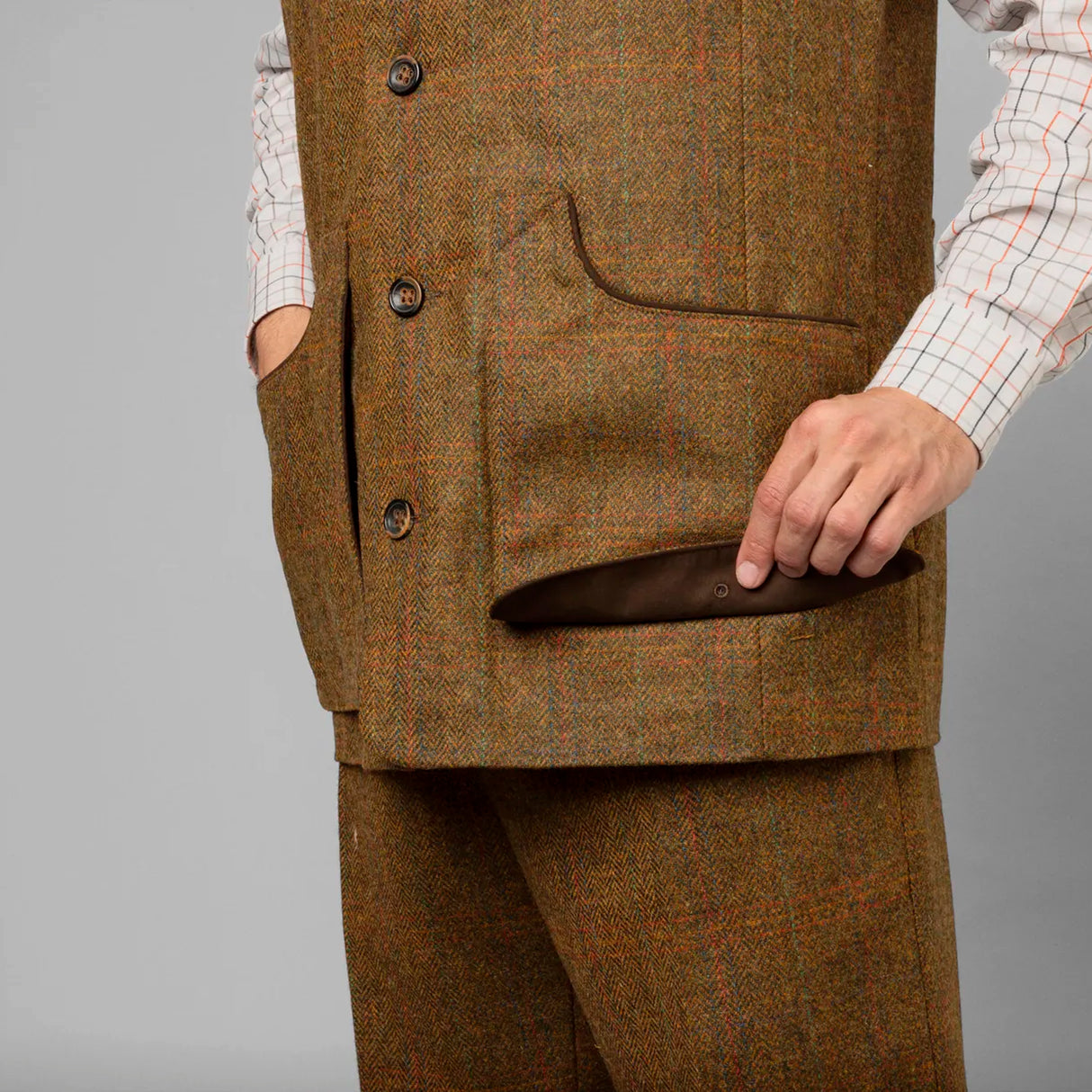 Härkila - Kenmore Skydevest // Forest Green/ Herringbone fra Härkila - billede nr. 6 hos GrejFreak.dk