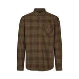 Seeland - Glen Flannel Skjorte // Pine Green/Dark Navy Check fra Seeland - billede nr. 1 hos GrejFreak.dk